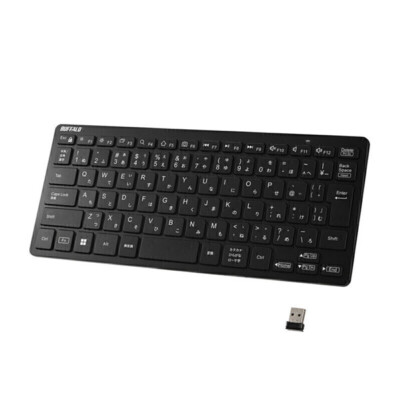 バッファロー 薄型ミニキーボード ワイヤレス BSKBW355(USBレシーバー付属)